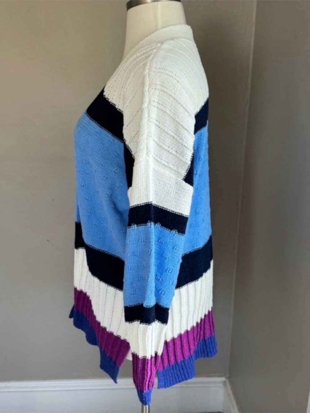 Maurices Striped Chenille Cardigan - Picture 6 of 10